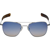 Randolph Engineering Aviator Matte Chrome Sunglasses | Oasis Metallic Nylon AR Bayonet 55MM AF54606-NY