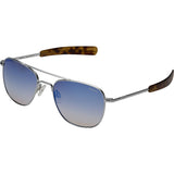 Randolph Engineering Aviator Matte Chrome Sunglasses | Oasis Metallic Nylon AR Bayonet 55MM AF54606-NY