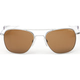 Randolph Engineering Aviator Matte Chrome Sunglasses | Tan Polarized Bayonet