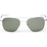 Randolph Engineering Aviator Matte Chrome Sunglasses | Gray Polarized Bayonet