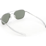 Randolph Engineering Aviator Matte Chrome Sunglasses | Gray Polarized Bayonet