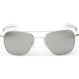 Randolph Engineering Aviator Matte Chrome Sunglasses | Gray Flash Mirror Bayonet