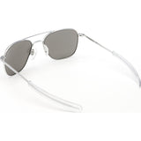 Randolph Engineering Aviator Matte Chrome Sunglasses | Gray Flash Mirror Bayonet