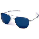 Randolph Engineering Aviator Matte Chrome Sunglasses | Blue Sky PC Bayonet 55MM AF54668-PC/58MM AF84668-PC