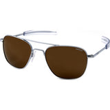 Randolph Engineering Aviator Matte Chrome Sunglasses | Bronze Flash PC Bayonet