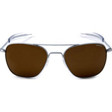 Randolph Engineering Aviator Matte Chrome Sunglasses | Bronze Flash PC Bayonet