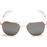 Randolph Engineering Aviator Rose Gold Plated Sunglasses | Gray Flash Mirror Bayonet