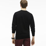 Lacoste Classic Wool Men's V-Neck Sweater | Black