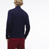 Lacoste Men's Quarter Zip Jersey Sweater | Navy Blue