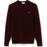 Lacoste Cable Knit Men's Wool Sweater | Turkey Red Mouline