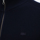 Lacoste Stripe Accented Men's V-Neck Sweater | Navy Blue