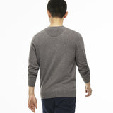 Lacoste Ribbed Men's V-Neck Sweater | Galaxite Chine