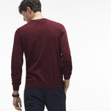 Lacoste Cotton Men's Crew Neck Sweatshirt | Red Basque Chine