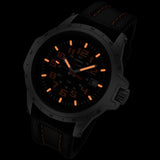 Armourlite ColorBurst Shatterproof Men's Watch Silver-Orange | Leather AL201
