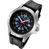 Armourlite ColorBurst Shatterproof Men's Watch Silver-Blue | Leather AL202
