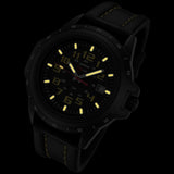 Armourlite ColorBurst Shatterproof Men's Watch Black-Yellow | Leather AL209
