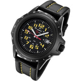 Armourlite ColorBurst Shatterproof Men's Watch Black-Yellow | Leather AL209