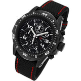 Armourlite Professional Shatterproof Chronograph Men's Watch Black-Green | Kevlar Red AL43-KBR
