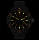 Armourlite Caliber Polycarbonate/Sapphire Men's Watch Black-Orange | Rubber AL612