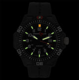 Armourlite Caliber Polycarbonate/Sapphire Men's Watch Black-White | Rubber AL613