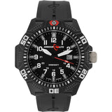 Armourlite Caliber Polycarbonate/Sapphire Men's Watch Black-White | Rubber AL613