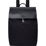 Sandqvist Alva Metal Hook Backpack - Black with Black Leather SQA1224