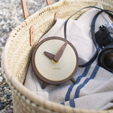 Nomon Atomo G Table Clock | Walnut/Brass