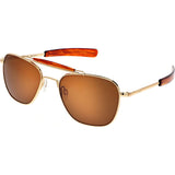 Randolph Engineering Aviator II 23K Gold Sunglasses | American Tan