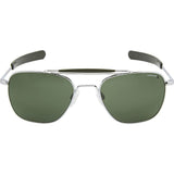 Randolph Engineering Aviator II Bright Chrome Bayonet Sunglasses | Glass AGX Polarized AR At002 55mm