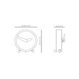 Nomon Atomo T Table Clock | Walnut/Graphite Finished Brass