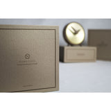 Nomon Atomo G Table Clock | Walnut/Brass