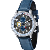 AVI-8 Hawker Hurricane AV-4011 Chronograph Watch | Leather Strap color-Vintage Blue