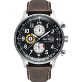 Avi-8 Hawker Hurricane AV-4011 Panda Watch | Leather Strap +Black/Army Green