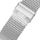 AVI-8 Flyboy AV-4021-22 Automatic Watch | Silver Mesh AV-4021-22