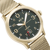 AVI-8 Flyboy AV-4021-33 Automatic Watch | Gold Mesh AV-4021-33