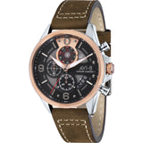 AVI-8 Hawker Harrier II AV-4051 Chronograph Watch | Leather Strap color-Grey/ Grey