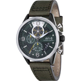 AVI-8 Hawker Harrier II AV-4051 Chronograph Watch | Leather Strap color-Grey/ Grey