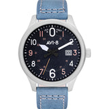 AVI-8 Hawker Hurricane AV-4053 Military Analog Watch | Leather Strap color-Cream/Cream