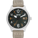 AVI-8 Hawker Hurricane AV-4053 Military Analog Watch | Leather Strap color-Cream/Cream