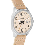 AVI-8 Hawker Hurricane AV-4053 Military Analog Watch | Leather Strap color-Cream/Cream