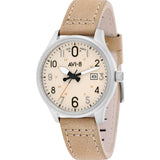 AVI-8 Hawker Hurricane AV-4053 Military Analog Watch | Leather Strap color-Cream/Cream