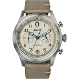 AVI-8 Flyboy AV-4054 Lafayette Watch | Leather Strap Color-Green/ Dark Green