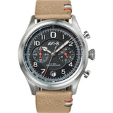AVI-8 Flyboy AV-4054 Lafayette Watch | Leather Strap Color-Green/ Dark Green