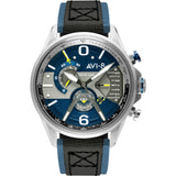 AVI-8 Hawker Harrier II AV-4056 Retrograde Chronograph Watch | Leather Strap Color-Green