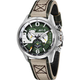 AVI-8 Hawker Harrier II AV-4056 Retrograde Chronograph Watch | Leather Strap Color-Green