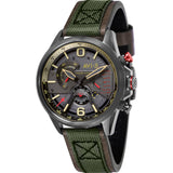 AVI-8 Hawker Harrier II AV-4056 Retrograde Chronograph Watch | Leather Strap Color-Green