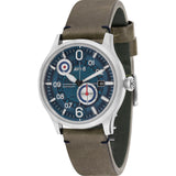 AVI-8 Flyboyn AV-4060 Centerary 1960s Watch | Leather Strap Color-Black/ Brown