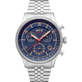 AVI-8 Flyboy AV-4076 Lafayette Chronograph Watch | Stainless Steel Bracelet