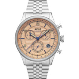 AVI-8 Flyboy AV-4076 Lafayette Chronograph Watch | Stainless Steel Bracelet
