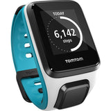TomTom Spark Music + Cardio Small Watch | White/Scuba Blue 1RFM.002.08